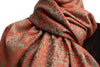 Moss Green & Red Paisleys Pashmina Feel With Tassels