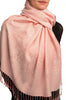 Lemonade Pink Paisleys Pashmina Feel With Tassels