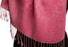 Lemonade & Fuchsia Pink Paisleys Pashmina Feel With Tassels