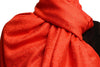 Red Paisleys Pashmina Feel With Tassels