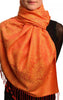 Red & Orange Paisleys Pashmina Feel With Tassels