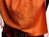 Red & Orange Paisleys Pashmina Feel With Tassels