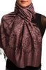 Pink & Black Paisleys Pashmina Feel With Tassels