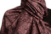 Pink & Black Paisleys Pashmina Feel With Tassels