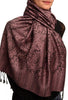 Pink & Black Paisleys Pashmina Feel With Tassels