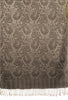 White & Black Paisleys Pashmina Feel With Tassels