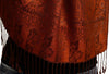 Dots On Terracotta & Brown Pashmina Feel With Tassels