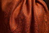 Dots On Terracotta & Brown Pashmina Feel With Tassels