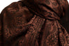 Dots On Chocolate Brown Pashmina Feel With Tassels