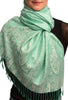 Dots On Caledon Green Pashmina Feel With Tassels