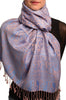 Dots On Blue & Pink Pashmina Feel With Tassels