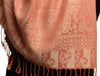 Dots On Salmon Pink Pashmina Feel With Tassels