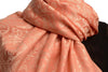 Dots On Salmon Pink Pashmina Feel With Tassels