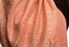 Dots On Salmon Pink Pashmina Feel With Tassels