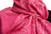 Dots On Fuchsia Pink Pashmina Feel With Tassels