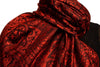 Dots On Red & Black Pashmina Feel With Tassels