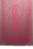 Fuchsia Pink Large Paisley On Grey Pashmina Feel