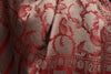 Red Large Paisley On Grey Pashmina Feel