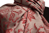 Red Large Paisley On Grey Pashmina Feel