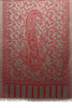 Red Large Paisley On Grey Pashmina Feel