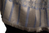 Steel Blue Large Paisley On Grey Pashmina Feel