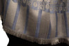Steel Blue Large Paisley On Grey Pashmina Feel