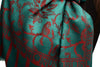 Red Large Paisley On Teal Blue Pashmina Feel