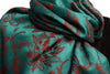 Red Large Paisley On Teal Blue Pashmina Feel