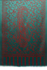 Red Large Paisley On Teal Blue Pashmina Feel