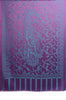 Blue Large Paisley On Purple Pashmina Feel