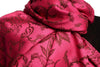 Black Large Paisley On Fuchsia Pink Pashmina Feel