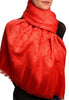 Red Large Paisley On Red Pashmina Feel