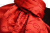 Dark Red Large Paisley On Red Pashmina Feel