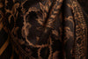 Brown Large Paisley On Black Pashmina Feel