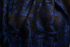 Dark Blue Large Paisley On Black Pashmina Feel