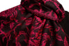 Fuchsia Pink Large Paisley On Black Pashmina Feel