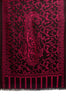 Fuchsia Pink Large Paisley On Black Pashmina Feel