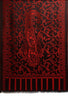 Red Large Paisley On Black Pashmina Feel