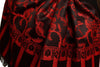Red Large Paisley On Black Pashmina Feel
