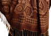 Daisies On Brown Pashmina Feel With Tassels