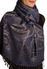 Daisies On Violet Blue Pashmina Feel With Tassels