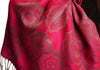 Daisies On Fuchsia Pink Pashmina Feel With Tassels