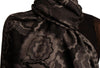 Daisies On Black Pashmina Feel With Tassels