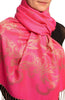 Butterflies On Fuchsia Pink Pashmina Feel With Tassels