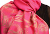 Butterflies On Fuchsia Pink Pashmina Feel With Tassels