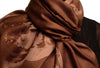 Roses On Brown Pashmina Feel With Tassels