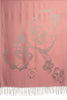Roses On Puce Pink Pashmina Feel With Tassels