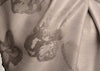 Roses On Silver Grey Pashmina Feel With Tassels