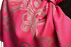 Joined Paisleys On Fuchsia Pink Pashmina Feel With Tassels