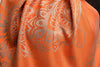 Paisley & Roses On Terracotta Pashmina Feel With Tassels